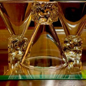 Vintage Disaronno Melting Ice Cube Base Martini Glasses